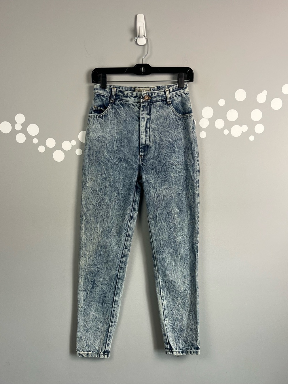 Vintage Great Plains Acid Wash High Rise Jeans Size 9 USA Made Tapered Ankle Zip